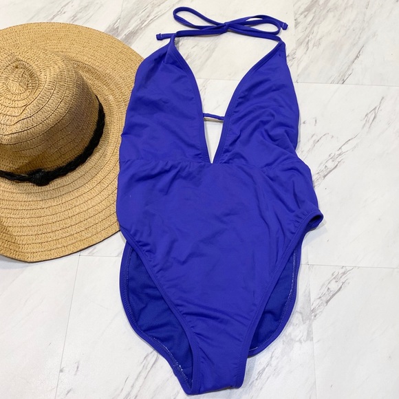 New! The Bikini Lab Purple One Piece Swimsuit S - Picture 1 of 10